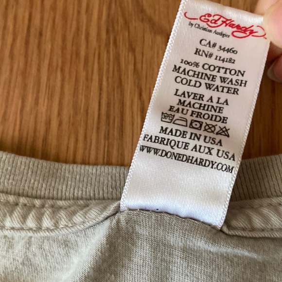 ❤️ Ed Hardy by Christian Audigier Logo Tee Size Large - Picture 4 of 10